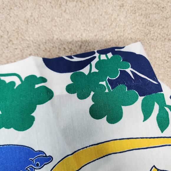 Vintage 90s Dinosaur Print Curtain Panel Childrens Room Unisex Retro 83x42 - Picture 4 of 7